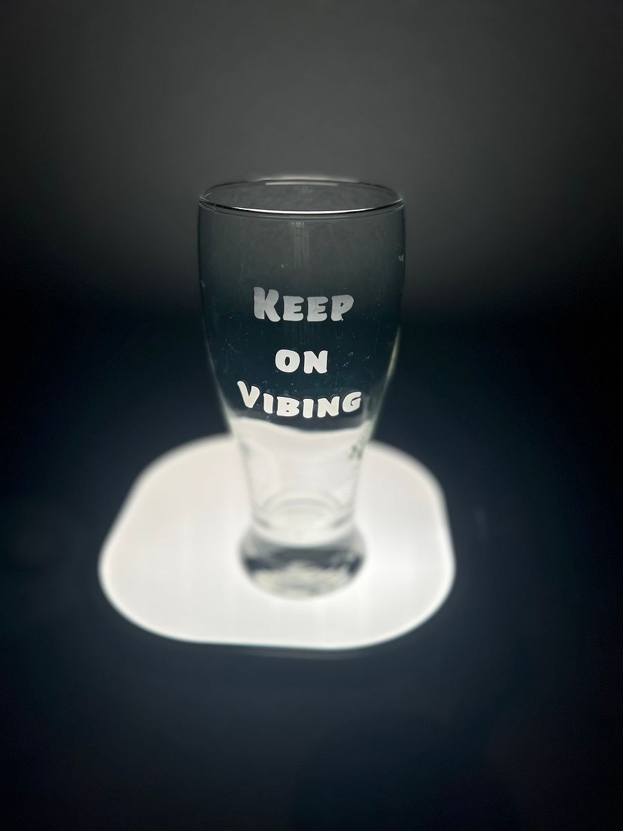Keep on Vibing Pilsner Beer Glass product image (1)