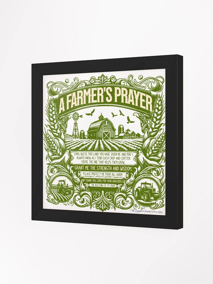 A Farmer's Prayer Framed Poster | Prayer and Faith Decor | Faith-Filled Farming Art | Faith Rooted in Farming | Farm Life with Faith | Blessed Farmer | Faith in Every Season product image (2)