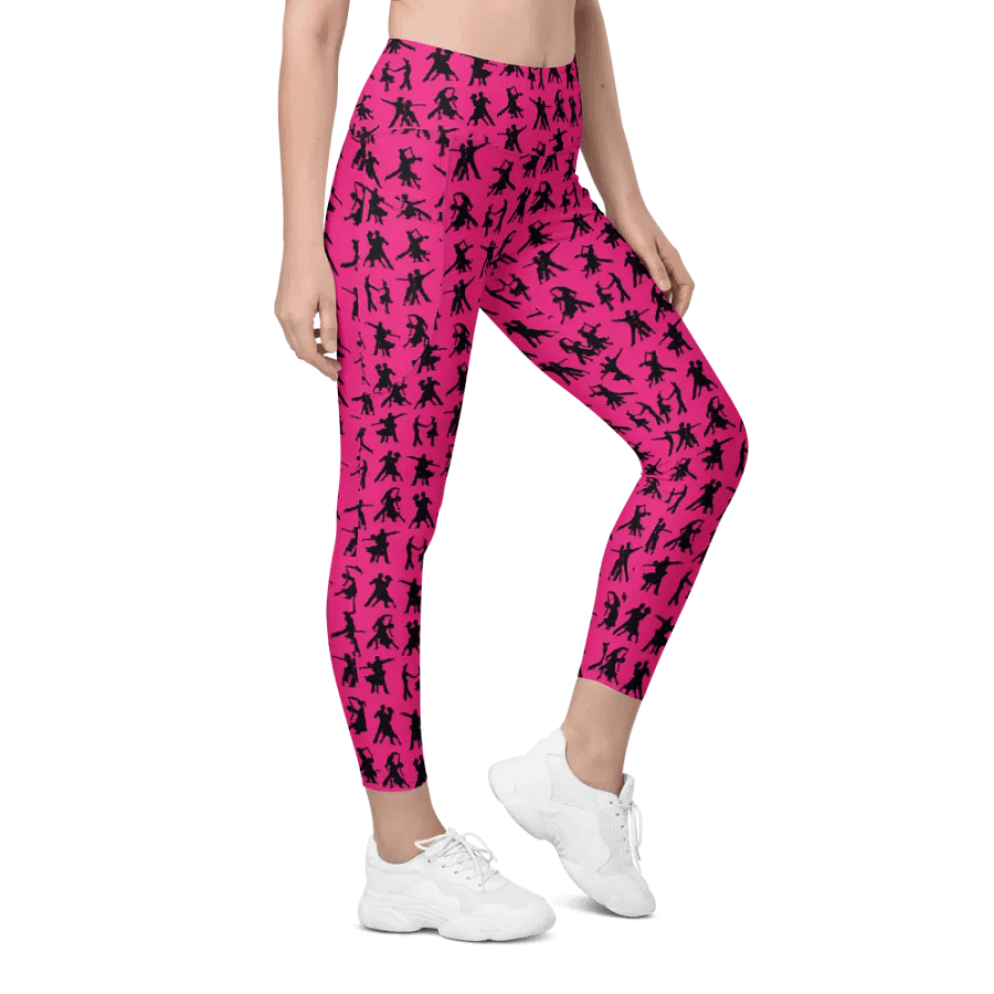 Pink and Black Ballroom Dance Leggings product image (12)
