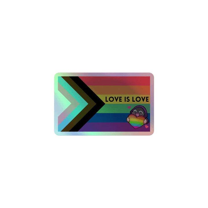 eabPRIDE Progress Holographic Sticker product image (1)