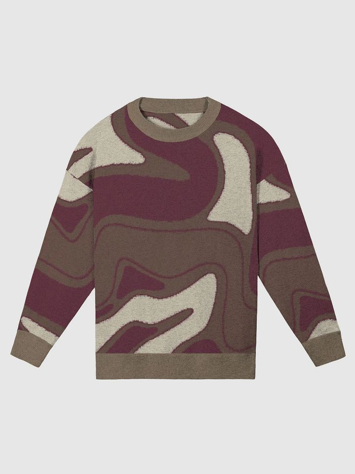 Jacquard Knit Crewneck Sweater - Toffee product image (1)