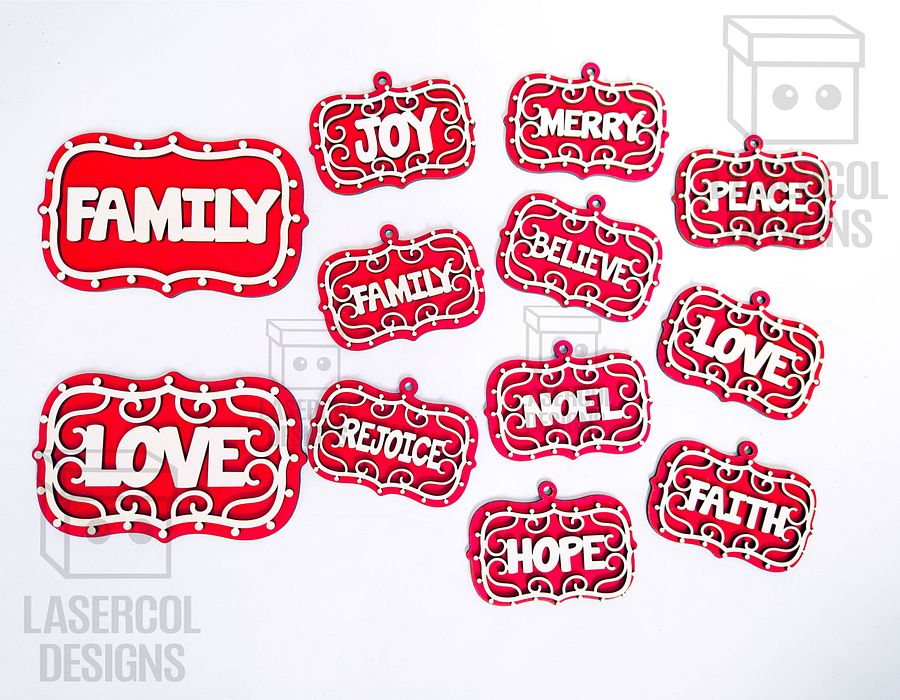 Christmas Ornaments / Plaques - Laser Cut Files product image (4)