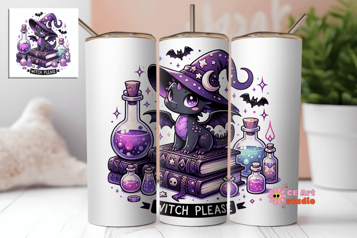 Witch Please Tumbler Wrap PNG product image (1)