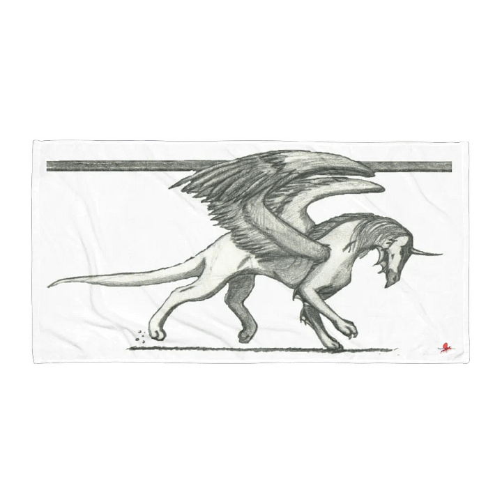 Feather Winged Dragon Bath Towel product image (1)