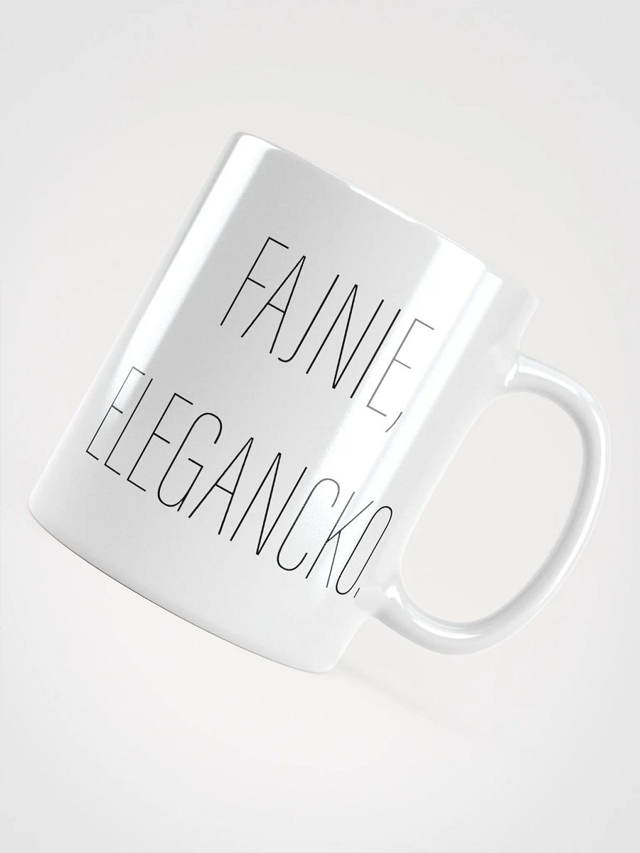 Biały kubek fajny, elegancki z logo. product image (4)