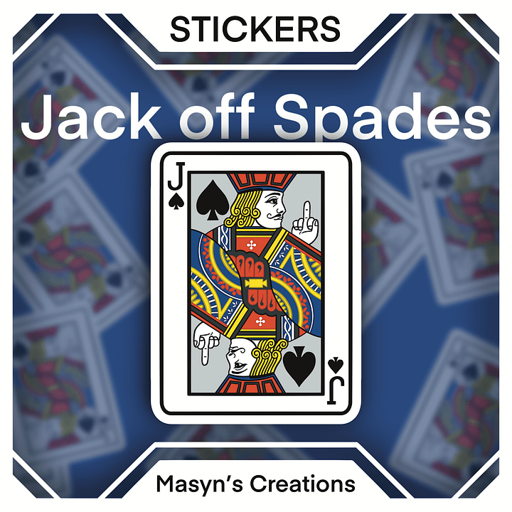 Jack Off Spades Sticker product image (1)