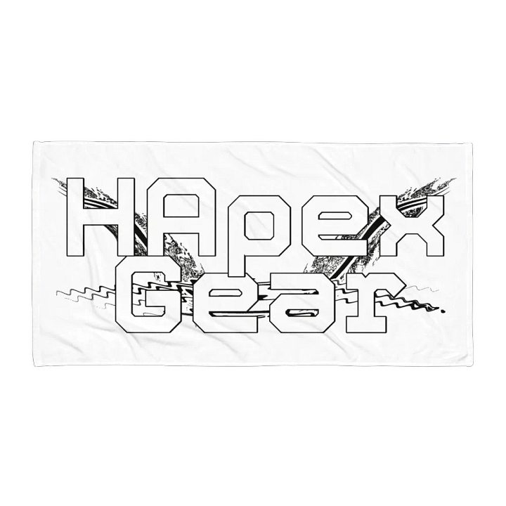 White HApex Gear Black Logo - White Sublimated Towel product image (1)