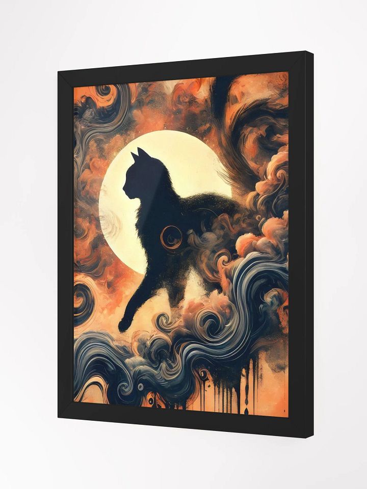 Black Cat Walking on Clouds - Wall Art product image (2)