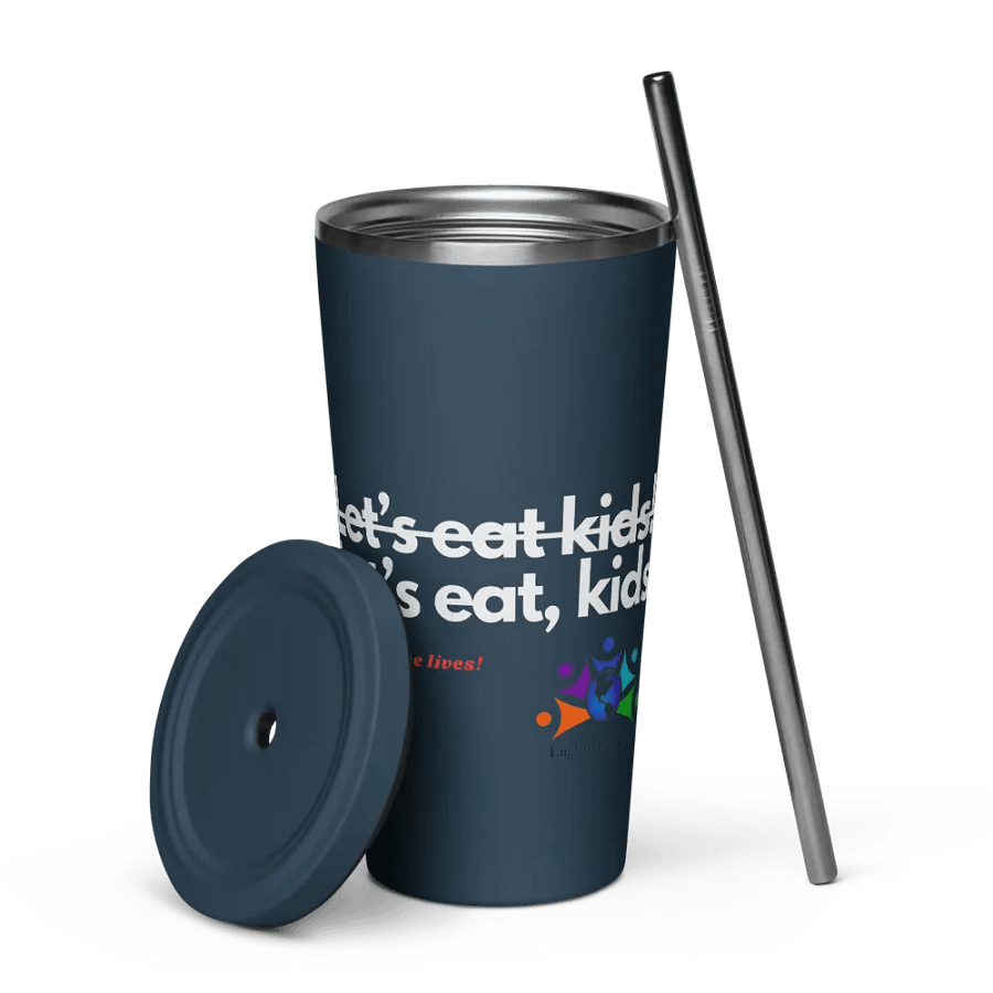 Commas Save Lives - tumbler w/straw product image (5)