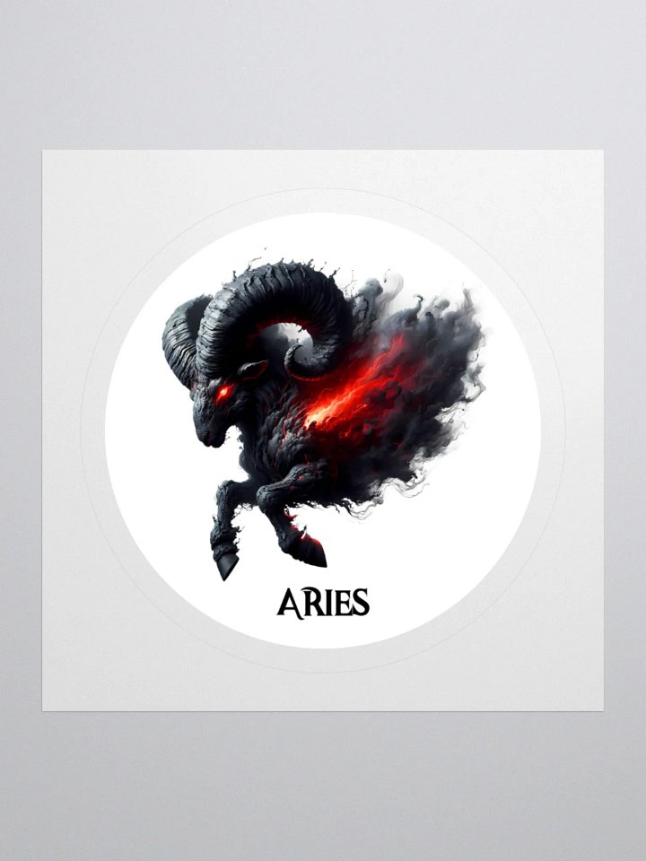 Mythical Aries Zodiac Round Sticker product image (2)