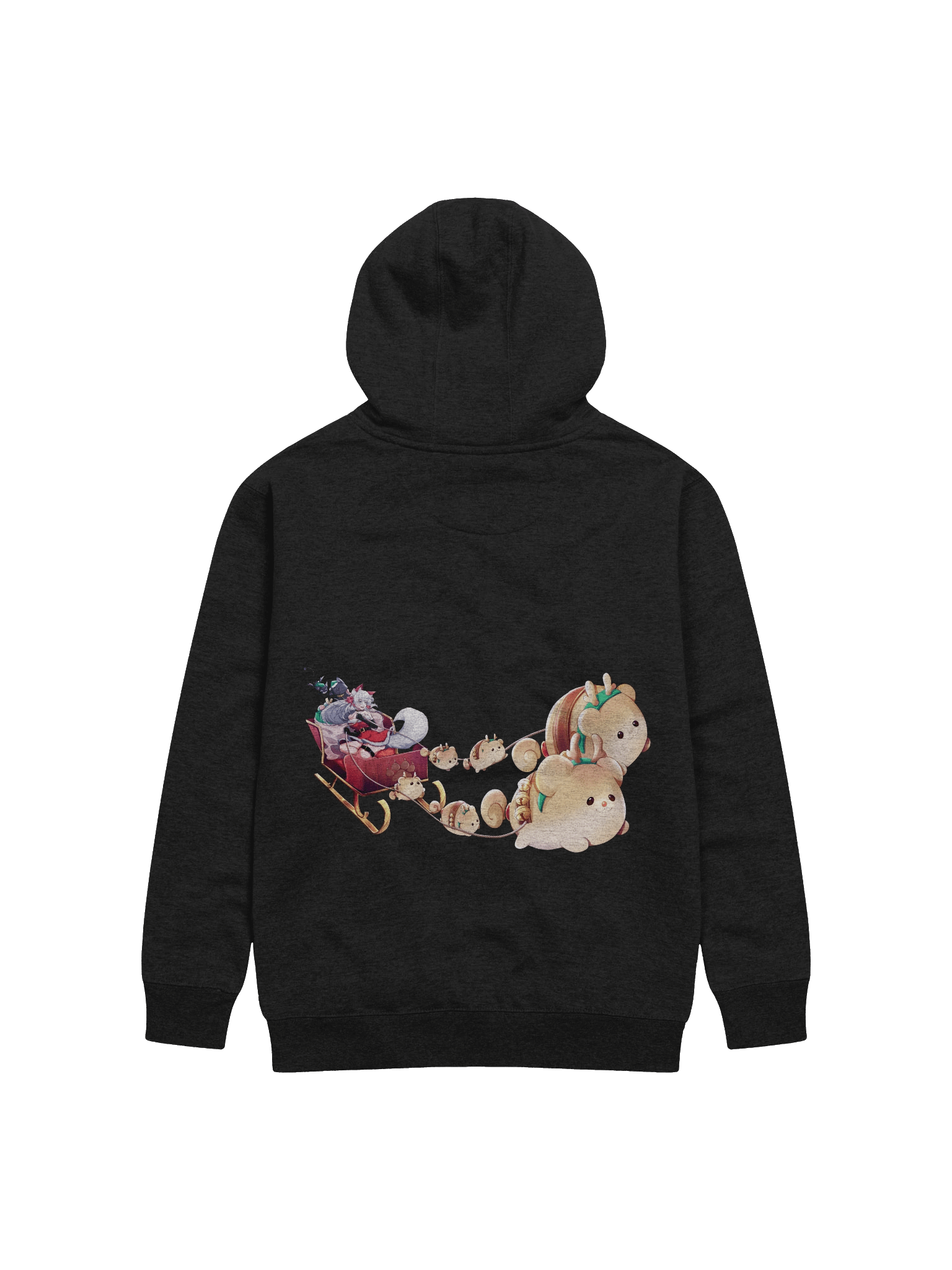 Paws's Sleigh Ride Unisex Hoodie (Back Design) product image (2)