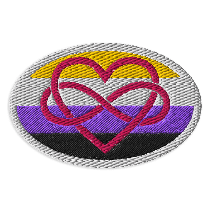 Non-binary Poly Infinity Heart Patch - Oval product image (1)