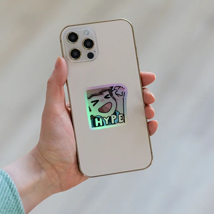 Chaabbz Hype Holographic Emote Sticker product image (8)