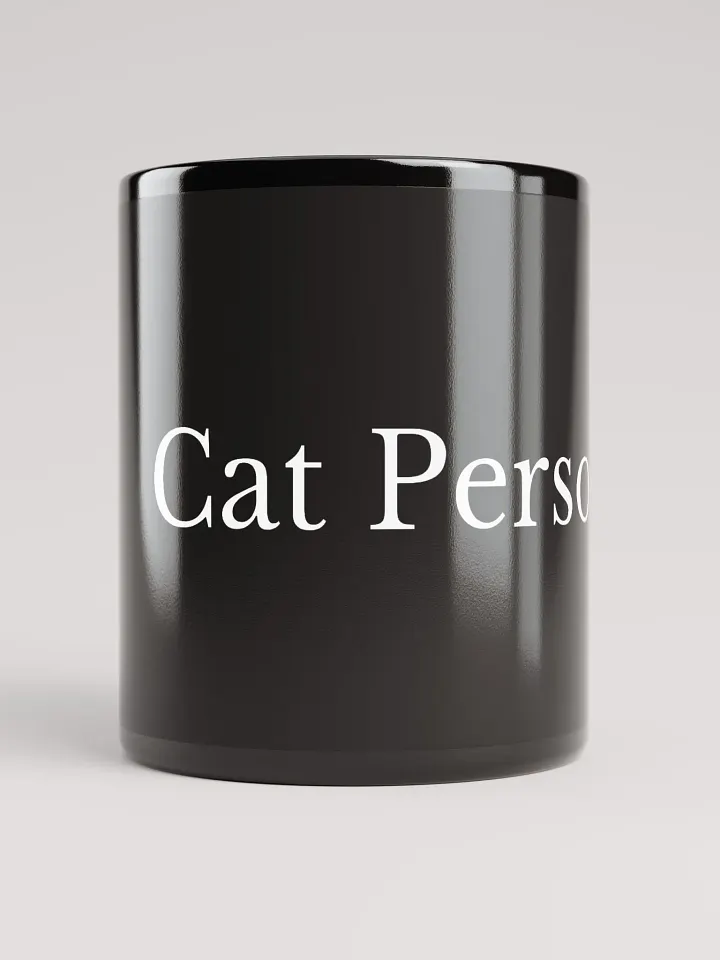 Cat Person Mug (Black) product image (1)