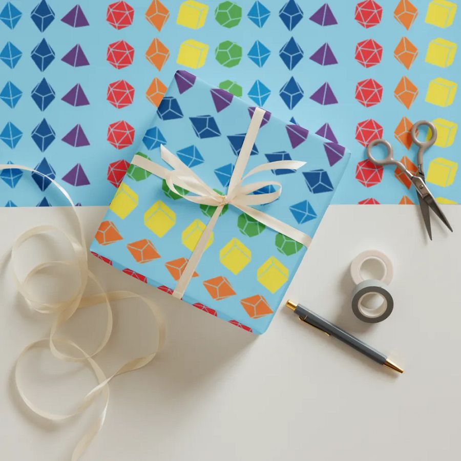 RPG polyhedral dice Wrapping Paper Set product image (10)