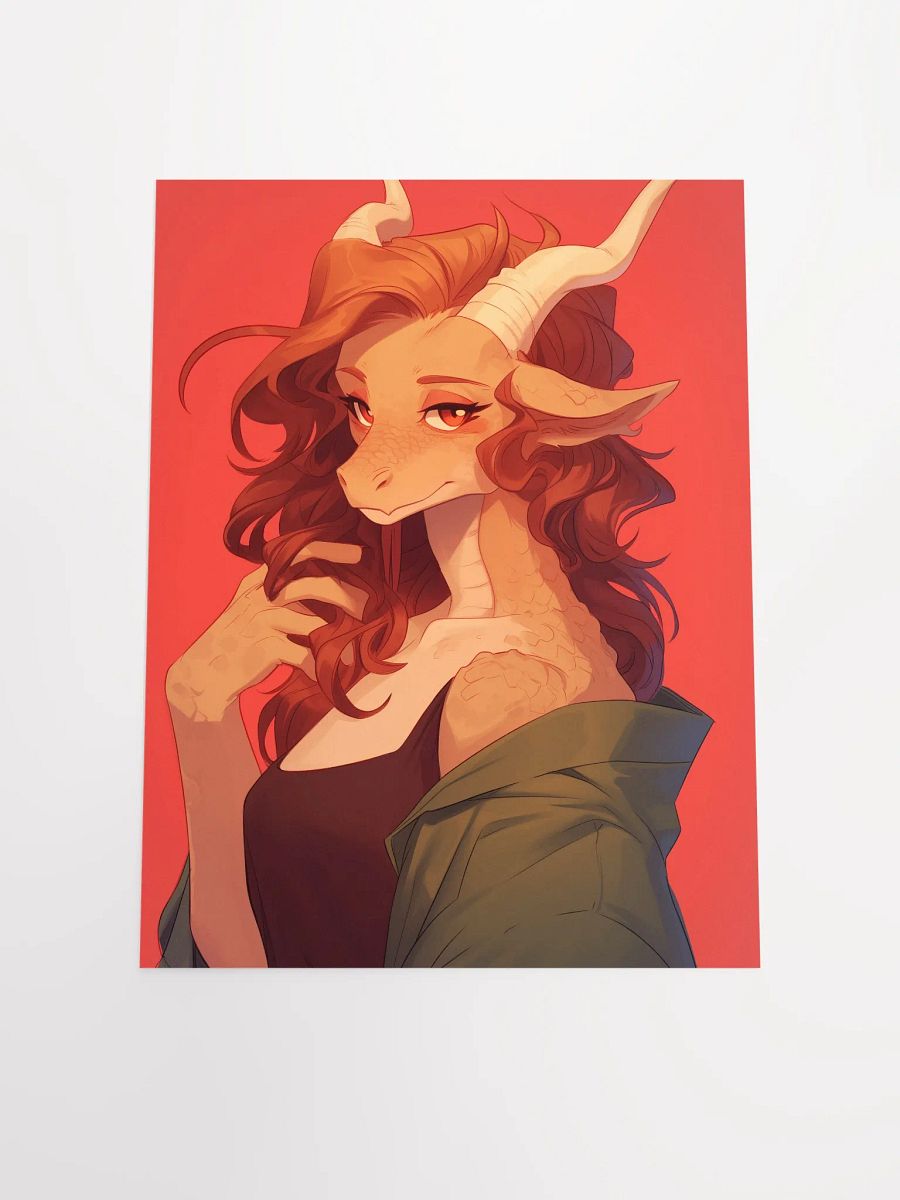 Dragon-Human Fantasy Portrait Poster product image (7)