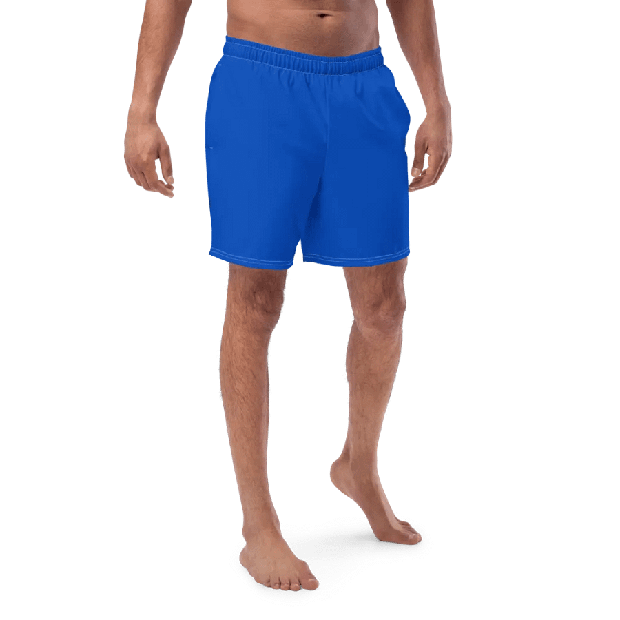 Plain Color Absolute Blue Swim Trunks product image (1)