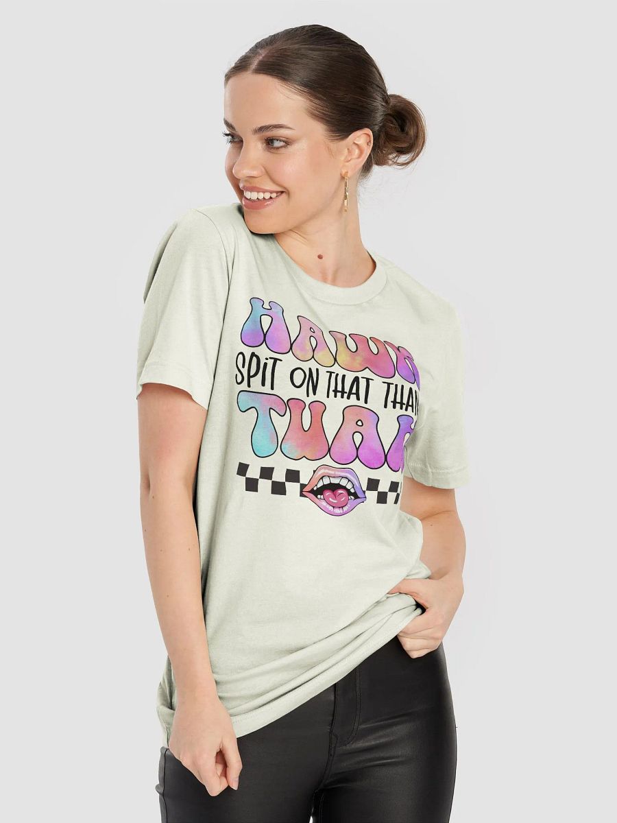 Hawk Tuah shirt, groovy spit on that thang funny quote, viral meme tee product image (8)