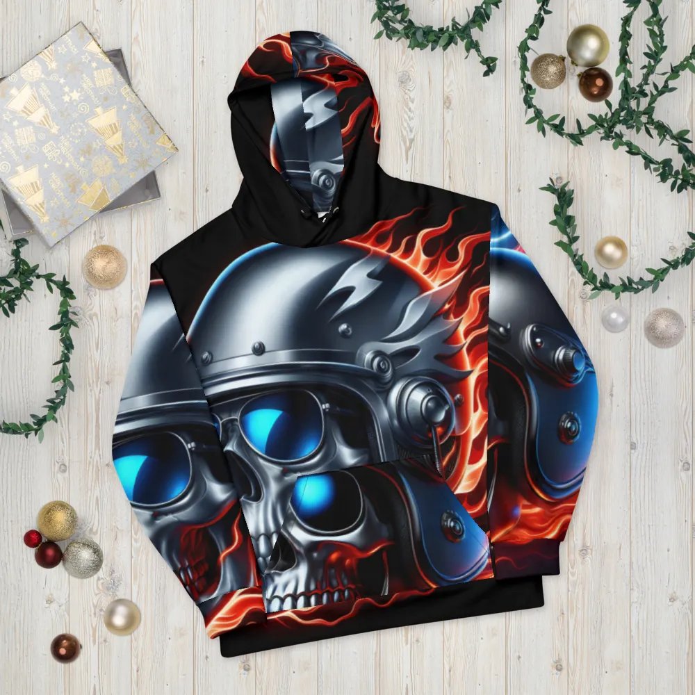 Flaming Skull - Unisex Skull Hoodie #48 product image (10)