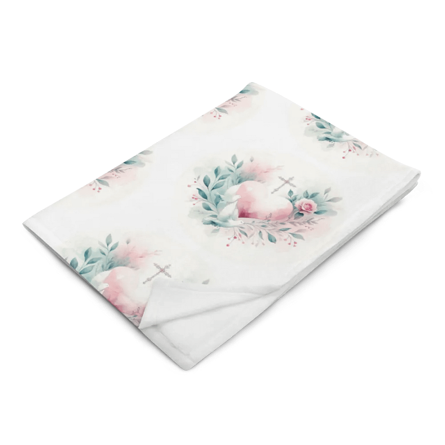Floral Heart and Cross Throw Blanket product image (14)