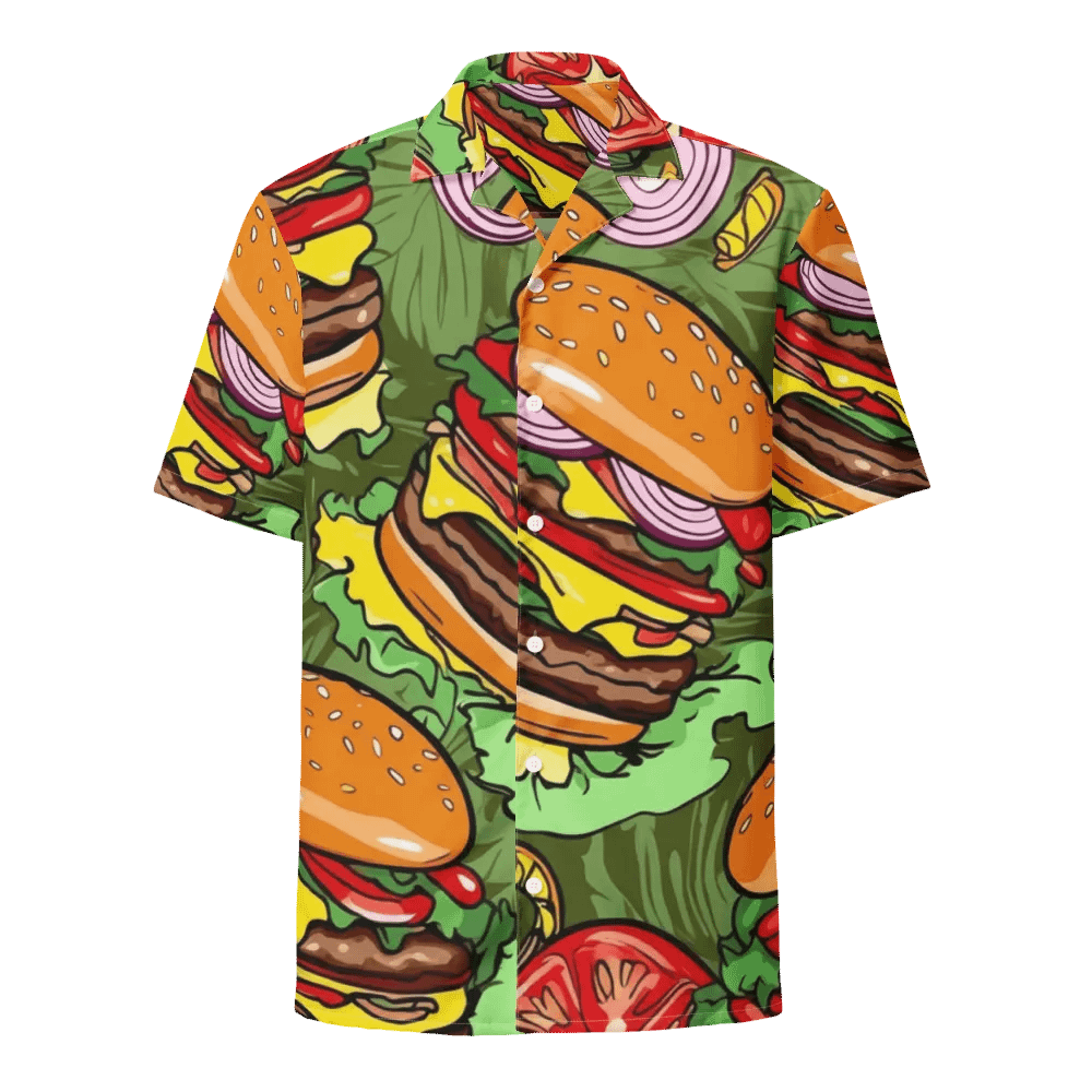 Hamburger BBQ Bliss Hawaiian Shirt product image (1)