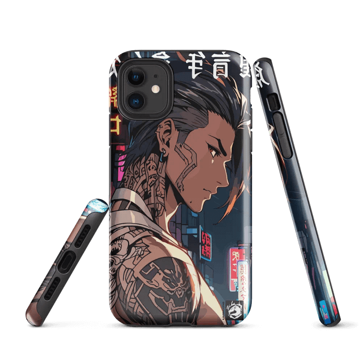 Neon Cyberpunk Tattoo iPhone® Tough Case product image (1)