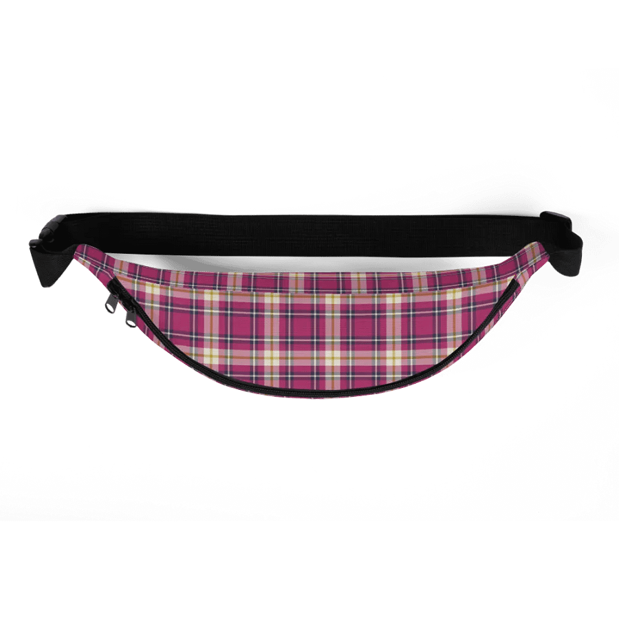 Hot Pink and Navy Blue Plaid Fanny Pack product image (5)