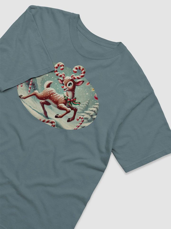 Prancing Candy Cane Reindeer Holiday Comfort Colors T-Shirt product image (33)