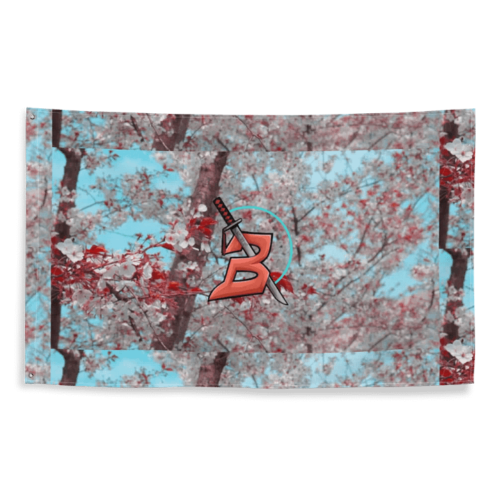 Bumio cherry blossom flag product image (2)