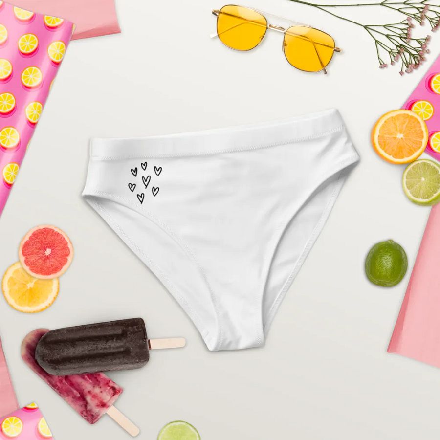 Mini Hearts Recycled High-Waisted Bikini Bottoms product image (11)
