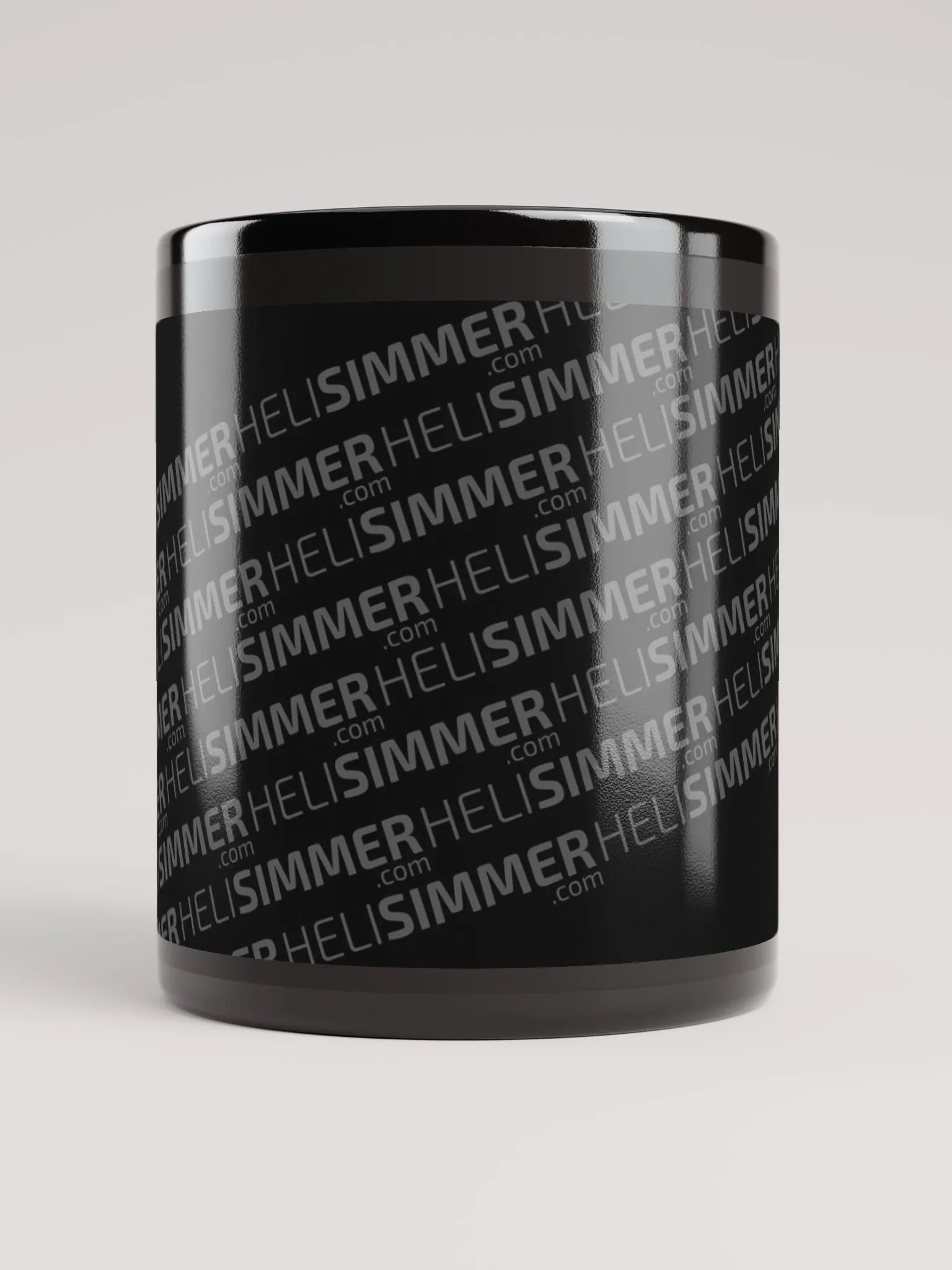 HeliSimmer.com Logo Mug - All black product image (9)
