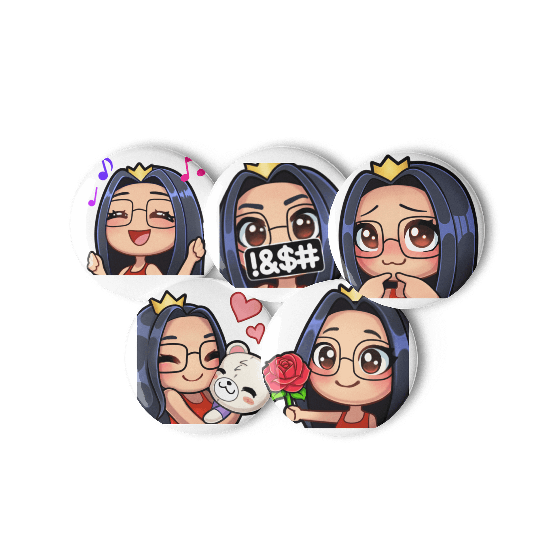 QueenBia Pin Buttons Set product image (3)