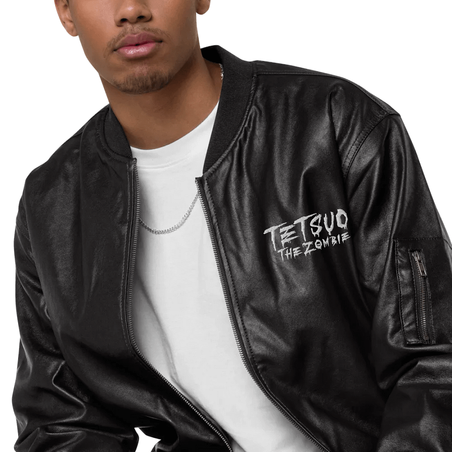 Infected Threadfast Apparel Faux Leather Bomber Jacket product image (7)