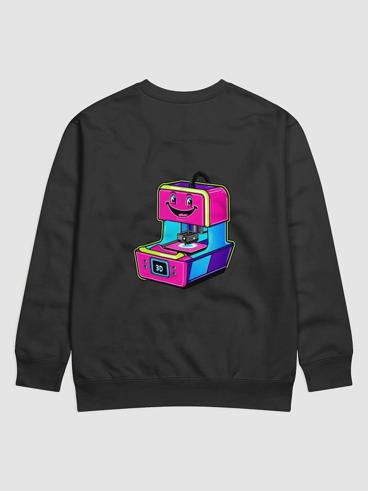 Cheerful 3D Printer Cartoon Face Sweatshirt product image (2)