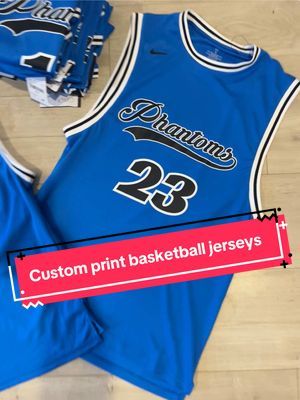 Custom print team jerseys for Basketball the season starting up today! #custom #customtees #customprint #customapparel #customclothing #dtfprinting #customshirt #basketball #hooper #hoopers #hoopersoftiktok #