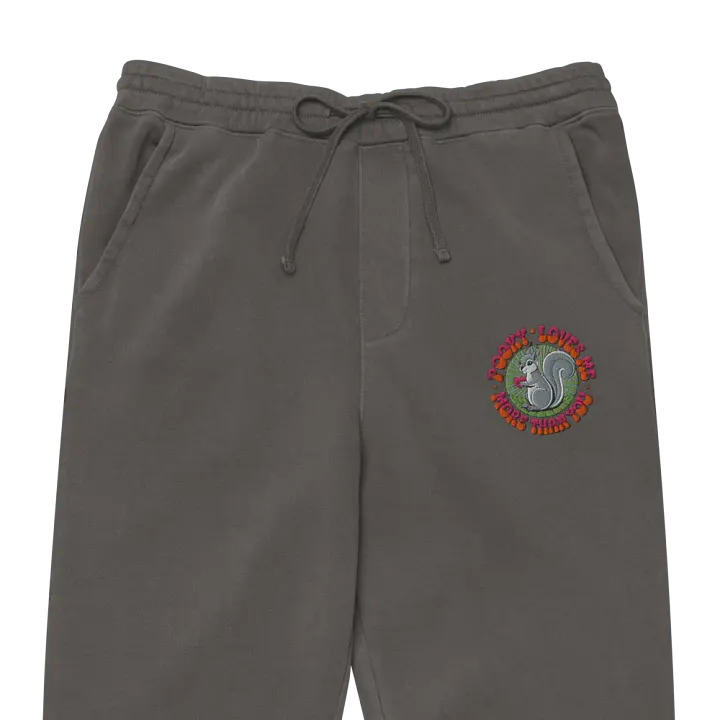 Pooky Loves Me More than you embroidered ultra premium joggers product image (1)
