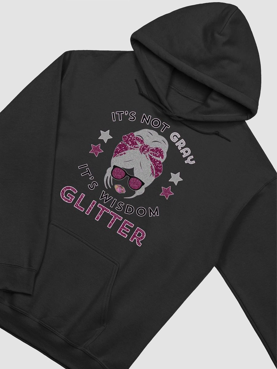 It's Not Gray It's Wisdom Glitter Funny Women's Dark Hoodie product image (5)