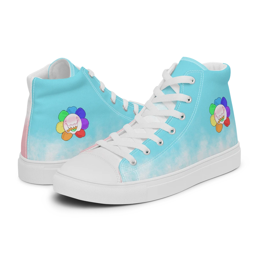 Pastel Blue, Pink and White Flower Sneakers product image (31)