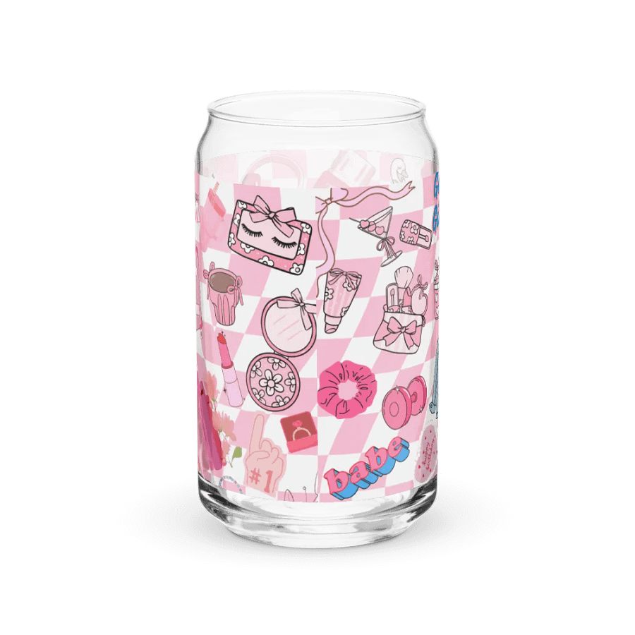 Girly Aesthetic Delight Can-Shaped Glass product image (6)