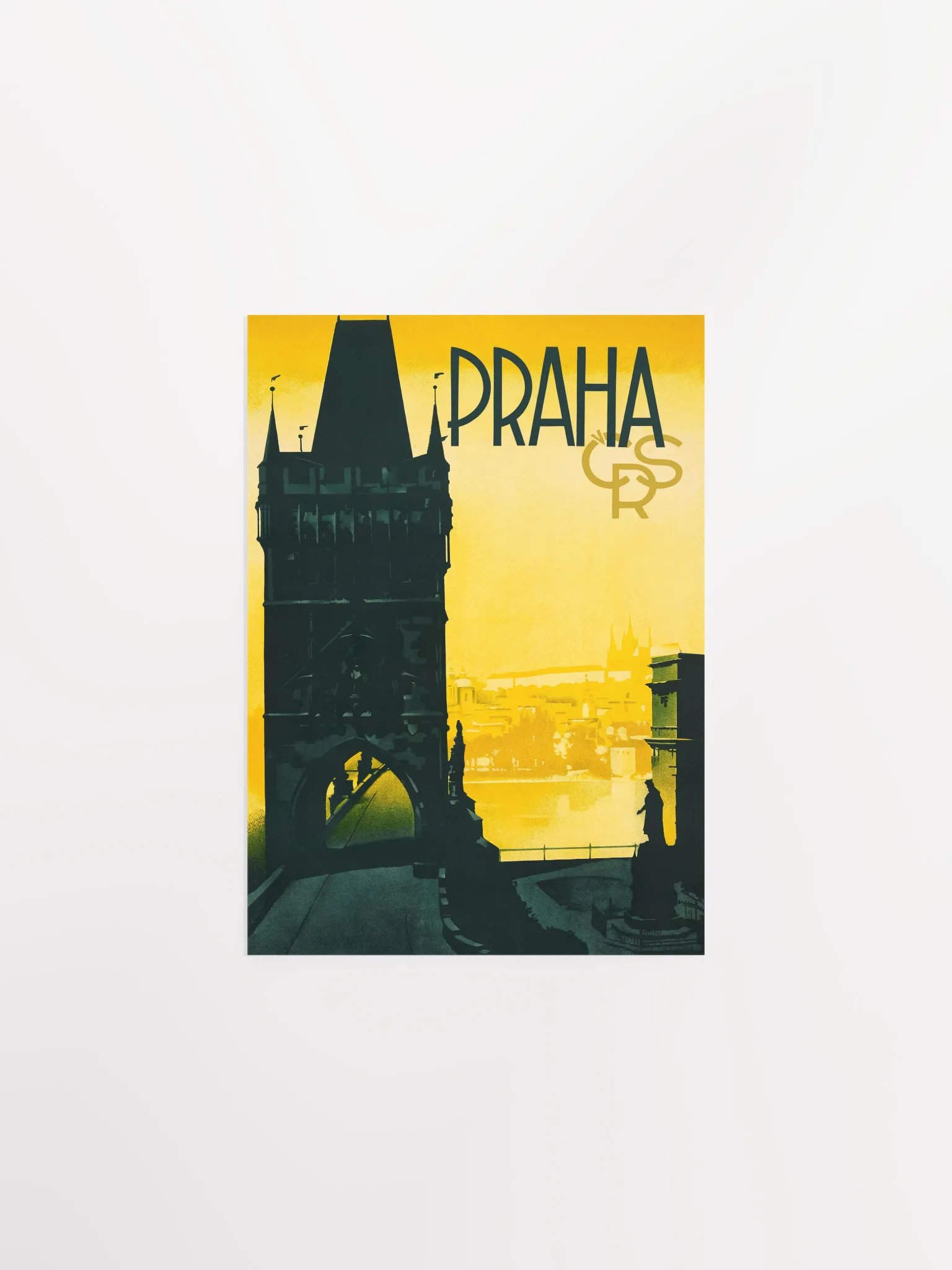 Prague Czech, 1930s — Retro travel poster, vintage travel print product image (7)