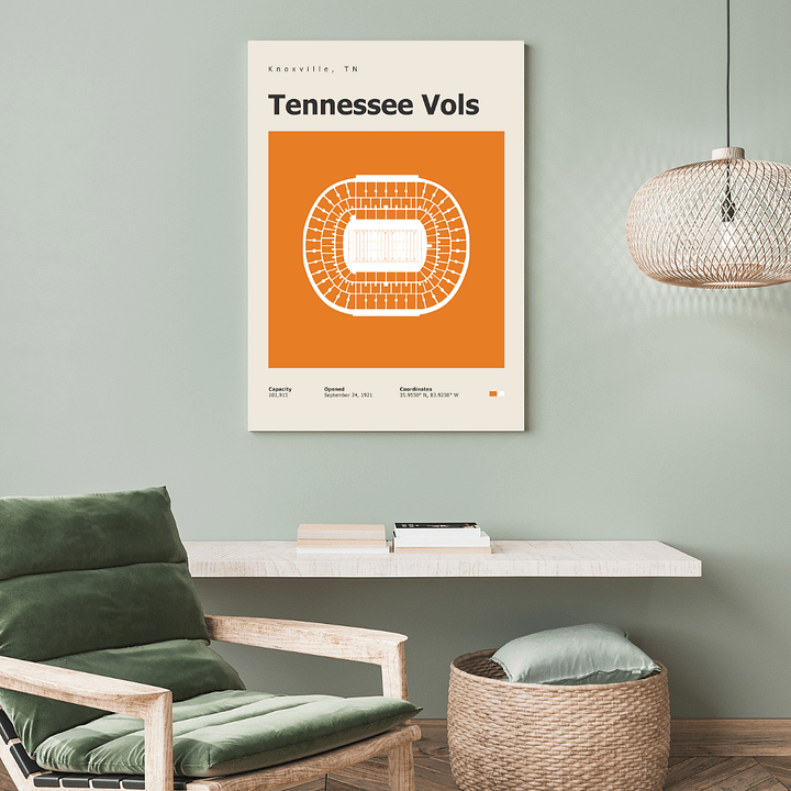 Tennessee Vols Stadium Infographic Poster product image (1)