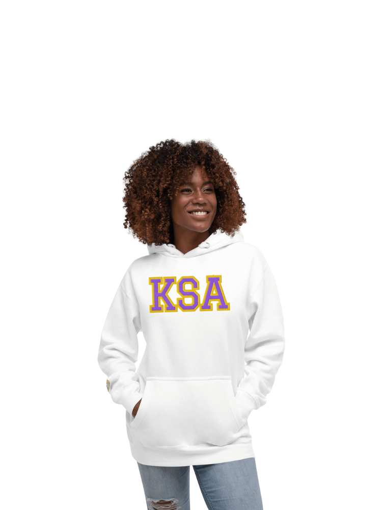 KSA Embroidered Hoodie (White) product image (5)
