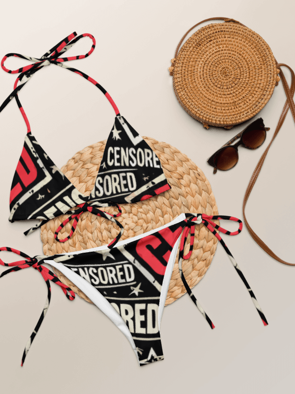 Rebel Censorship All-Over Print Bikini product image (2)