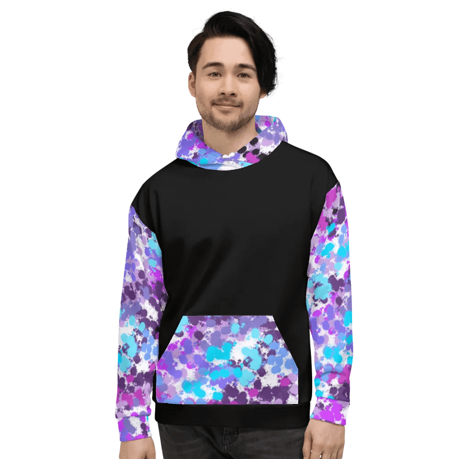 Purple And Black Splotch Hoodie product image (3)
