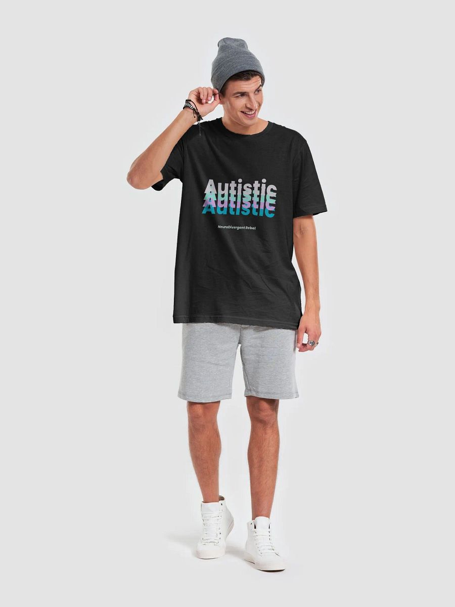 Autistic x4 (Lavender, teal, purple, and turquoise words) Super Soft T-shirt product image (6)