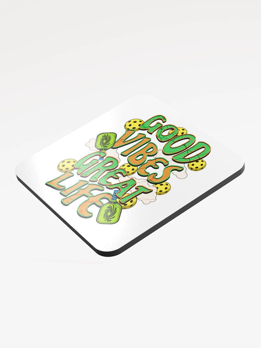 Good Vibes Great Life Pickleball Vibrant Vibes Cork Coaster product image (4)