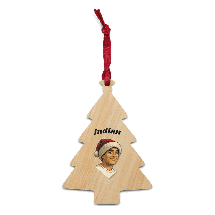 Idiot and Indian Wood Christmas Ornaments product image (1)