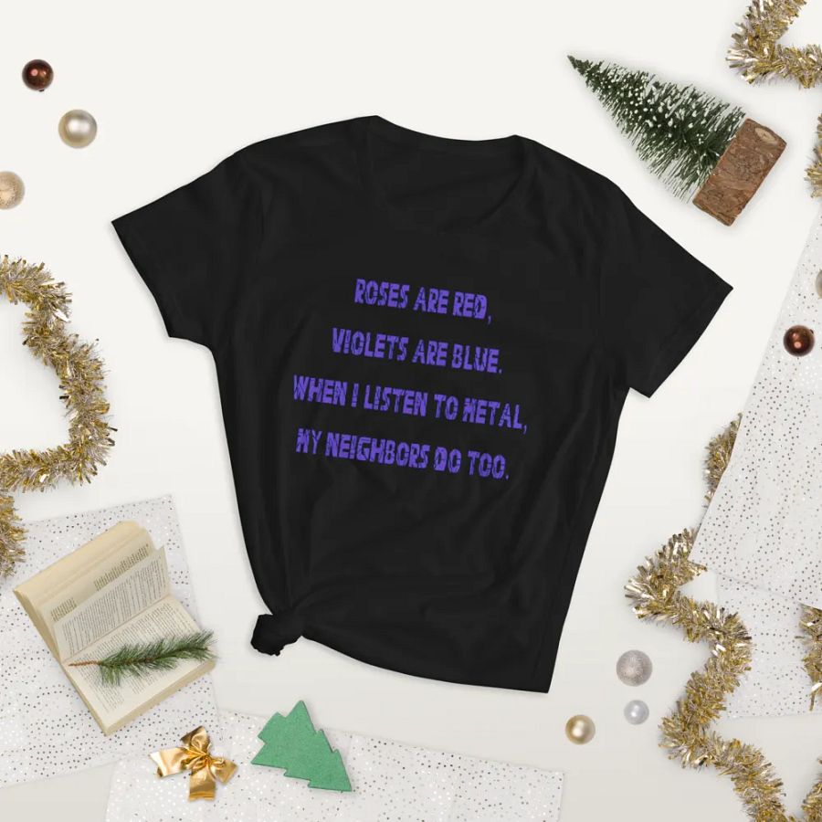 Roses Are Metal Fitted T-Shirt product image (16)