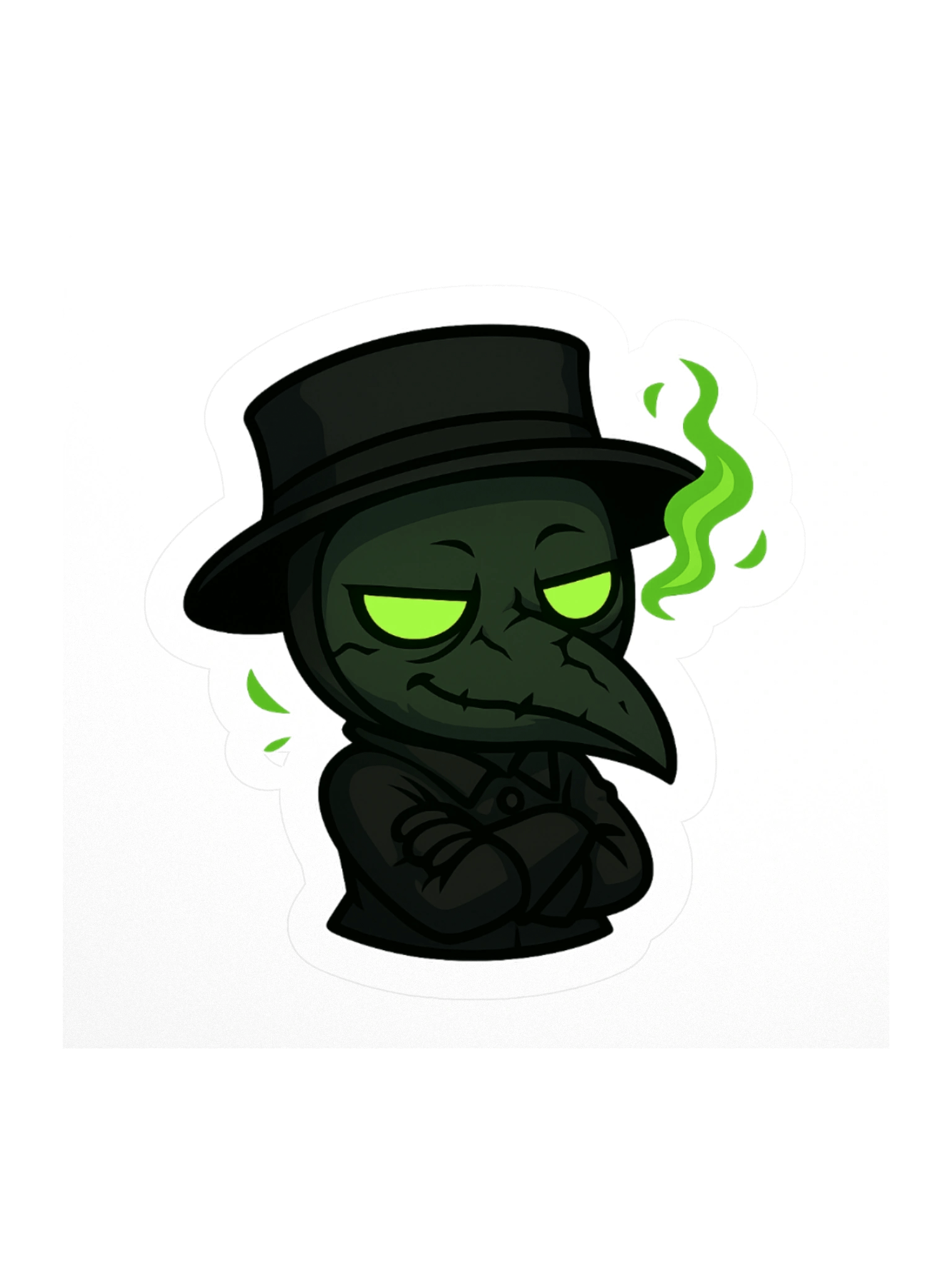 Mystical Plague Doctor Kiss Cut Stickers product image (1)