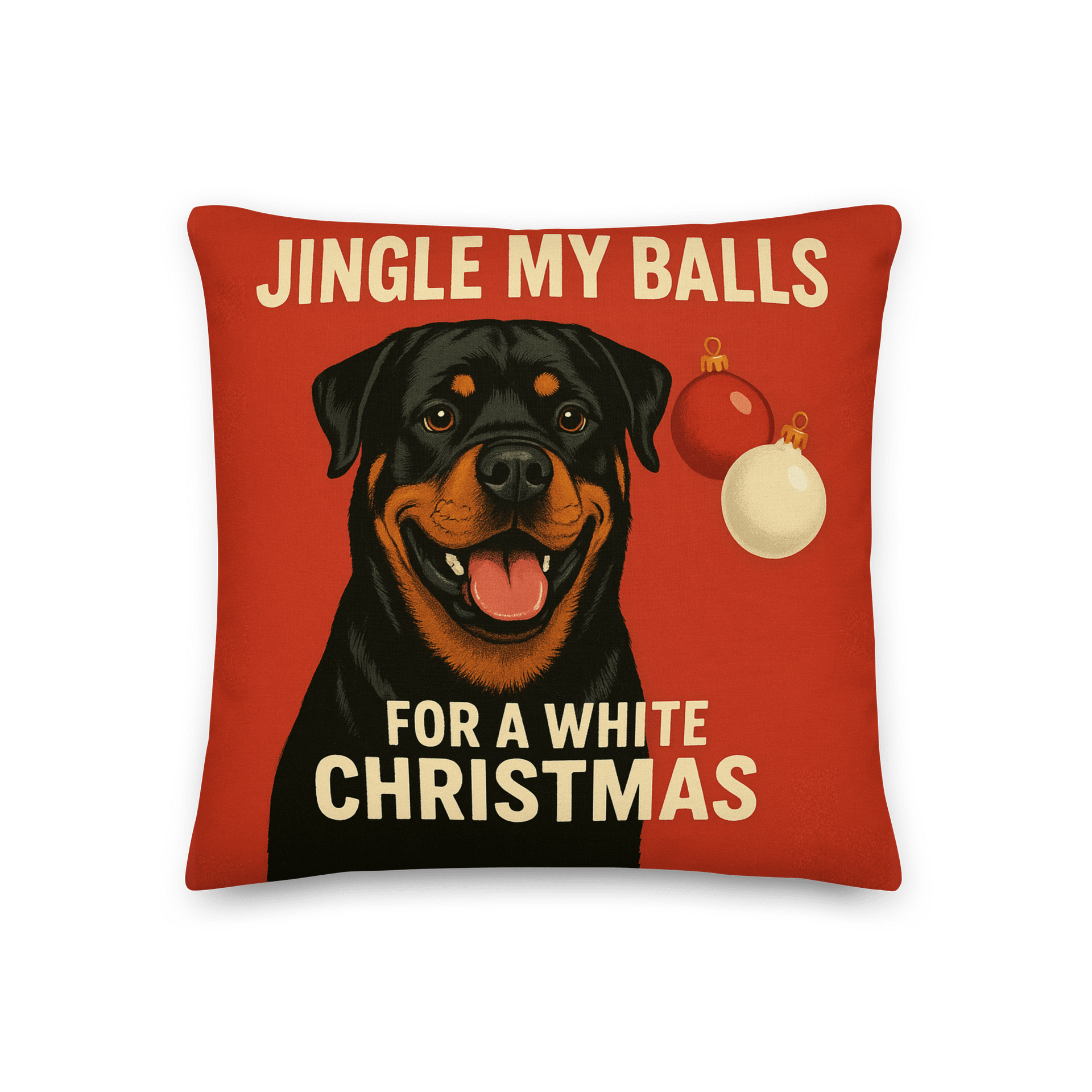 Rottweiler Jingle My Balls All-Over Print Pillow product image (1)
